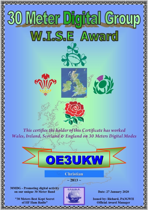 OE3UKW 30MDG WISE Certificate page 001