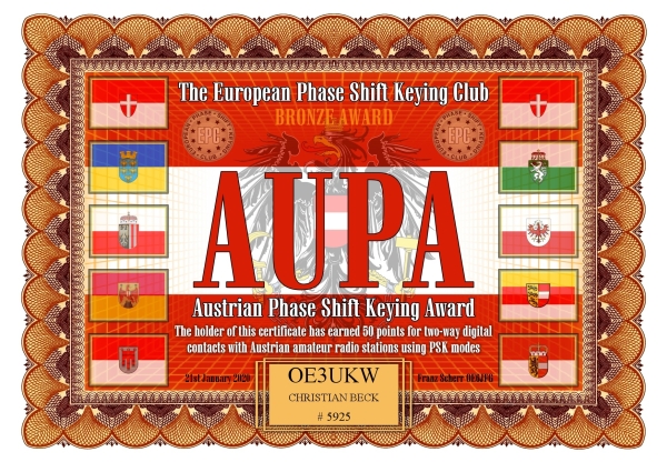 OE3UKW AUPA BRONZE