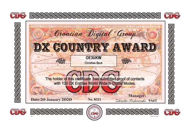 OE3UKW DXCA 100