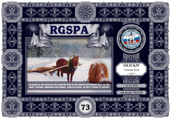 OE3UKW RGSPA 73