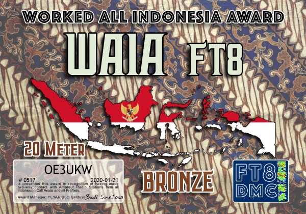 OE3UKW WAIA20 BRONZE