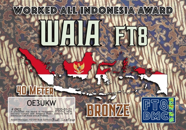 OE3UKW WAIA40 BRONZE