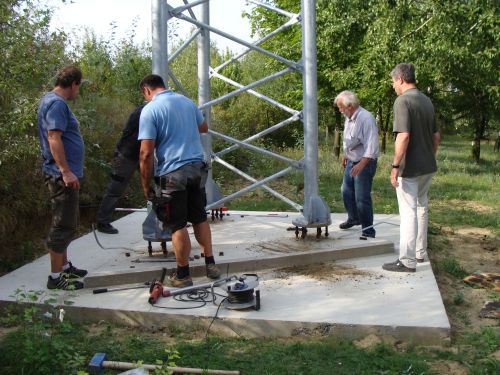 Montage des 42m Mast